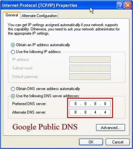 Diền mã DNS - Cách Vào Facebook Khi Sử Dụng Dcom 3G 