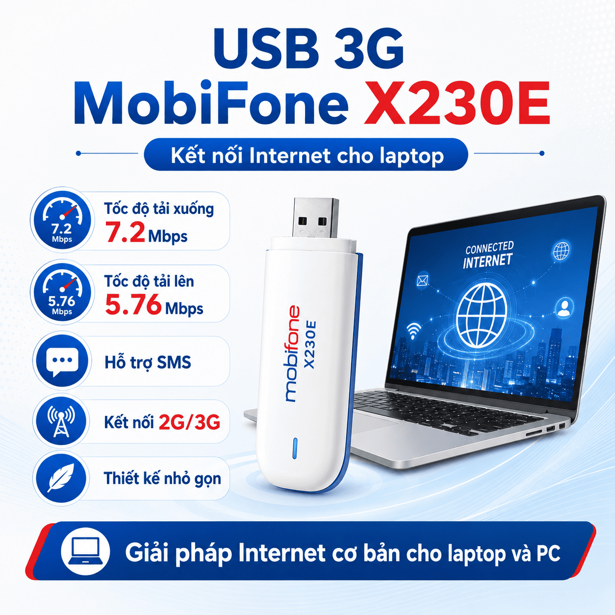 USB 3G MobiFone X230E