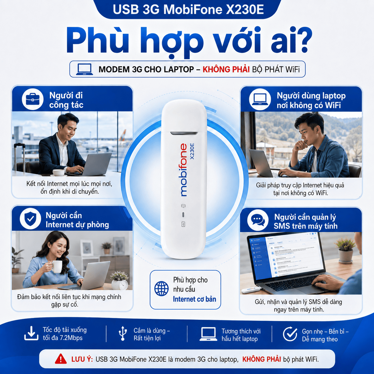 USB 3G MobiFone X230E