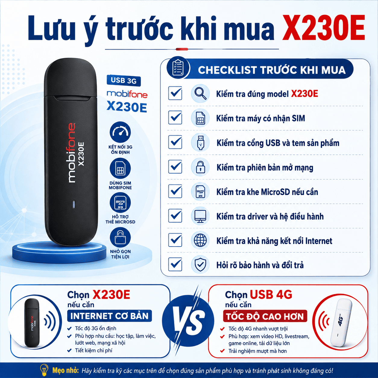 USB 3G MobiFone X230E