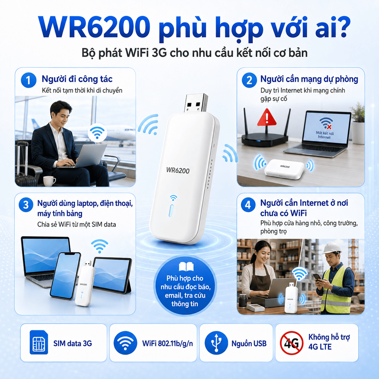 Router WiFi 3G WR6200