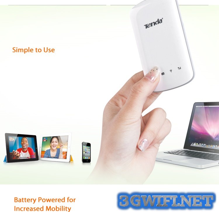 bộ phát Wifi 3G Tenda 186R có thể phát wifi cho nhiều thiết bị