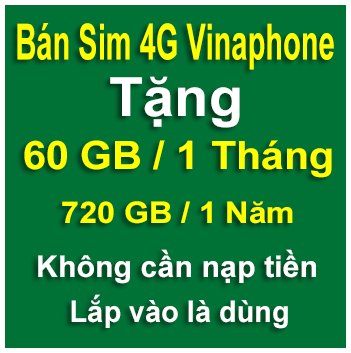 Sim Vinaphone 4G Trọn Gói 12 Tháng Không Cần Nạp Tiền