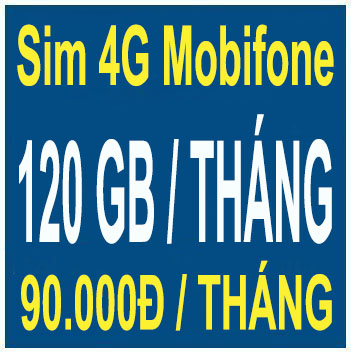 Sim mobifone 4G khuyến mãi 120Gb/tháng