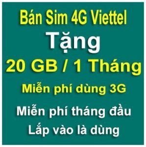 sim 4g viettel 20gb