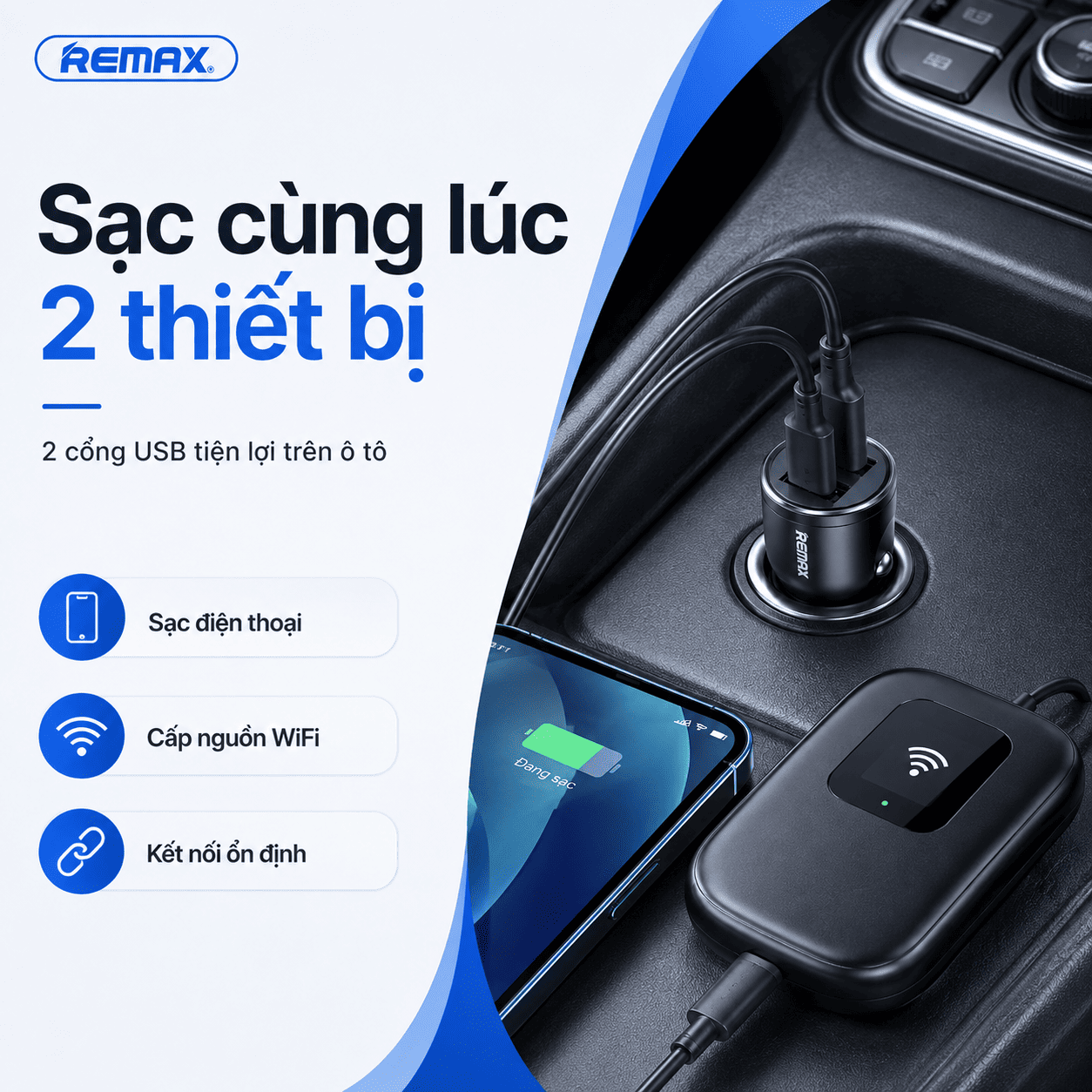 Tẩu sạc Remax