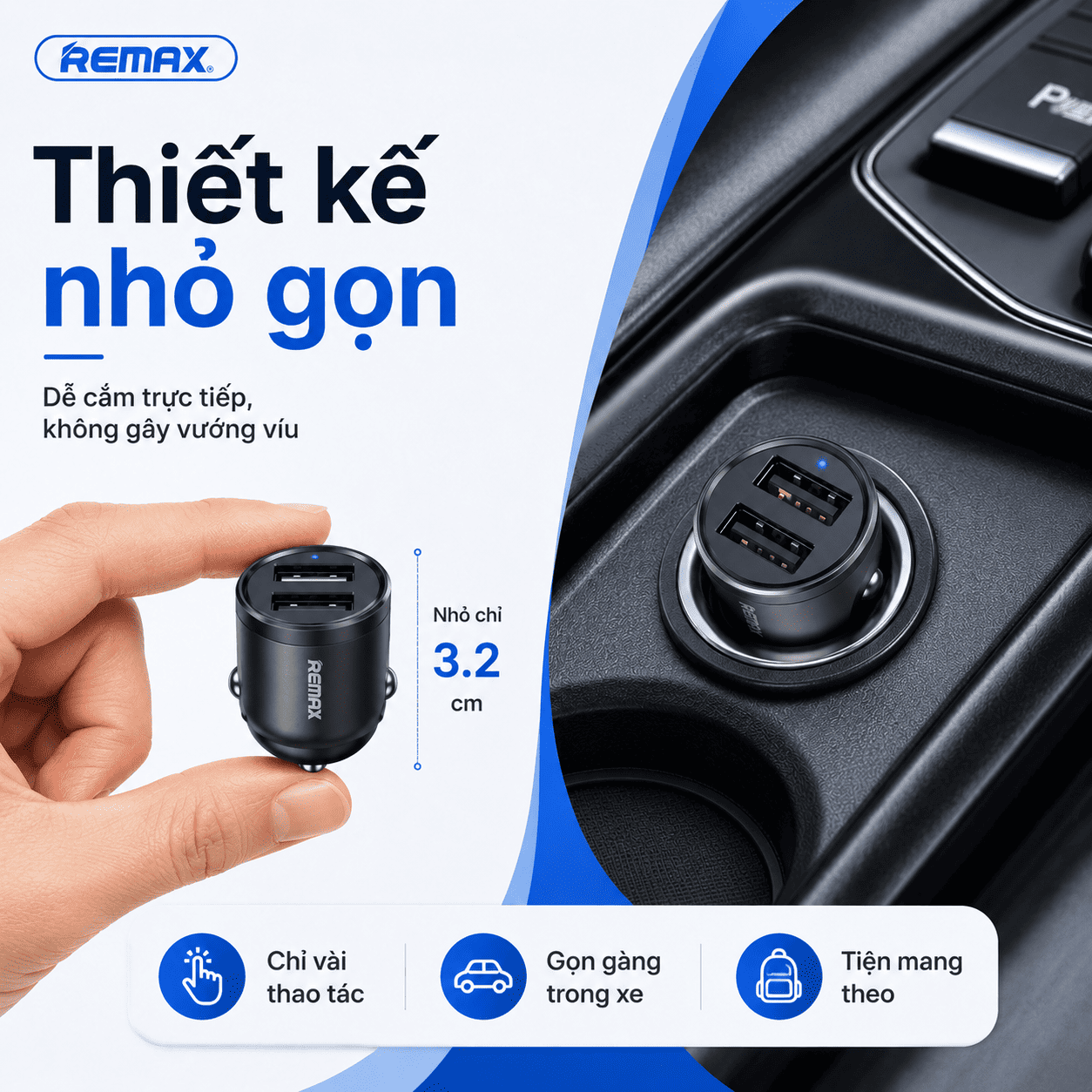 Tẩu sạc Remax