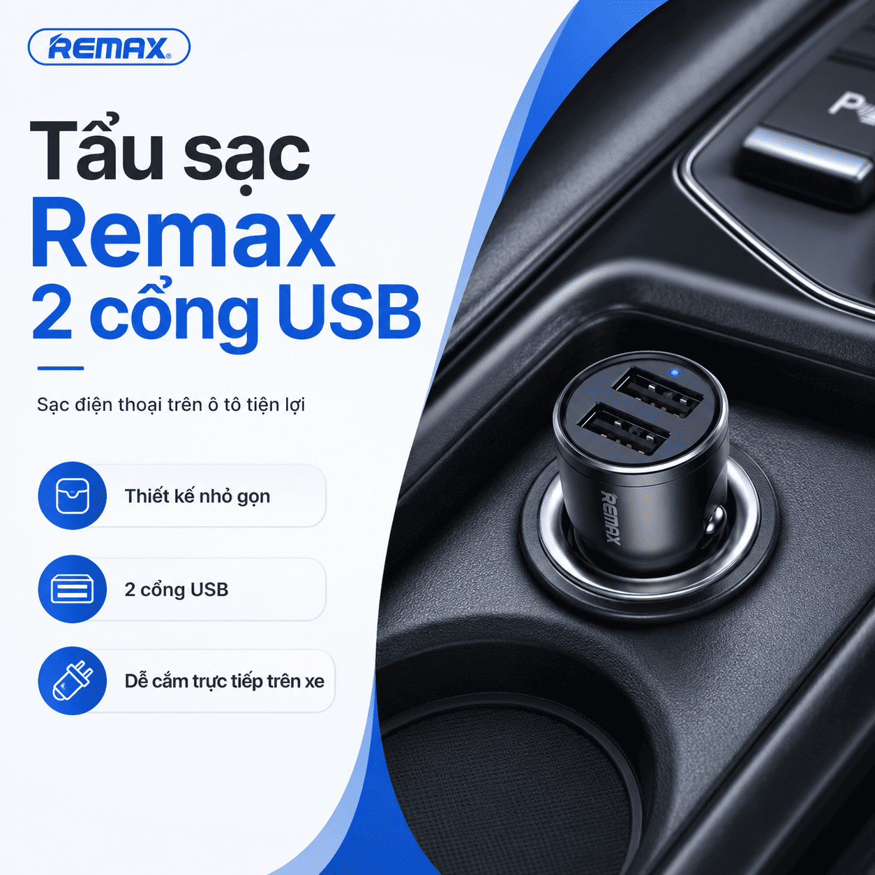 Tẩu sạc Remax