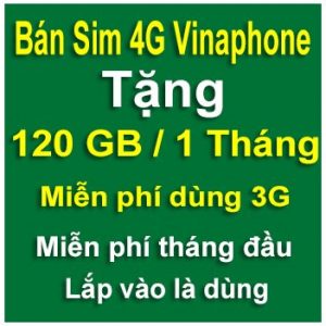 Sim 4G vinaphone 120gb/tháng
