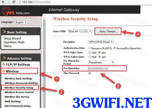 Tiến trình đổi pass wifi mạng VNPT