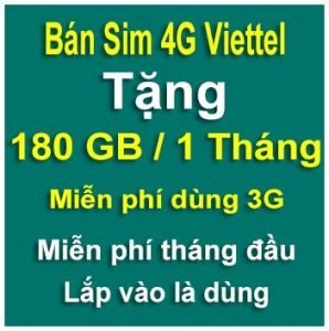 sim 4g viettel 180gb