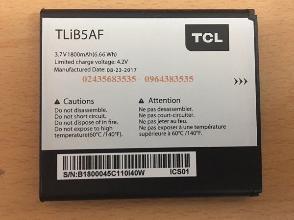 hình ảnh pin TLiB5AF của Airtel TCL