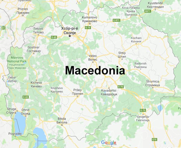 bản đồ Macedonia