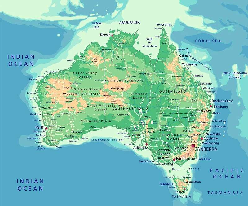 Bản thiết bị sơ lược về châu Úc