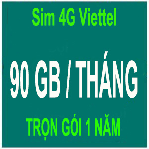 Sim 4G Viettel 90 GB/tháng Dung Lượng Tốc Độ Cao, Trọn Gói 1 Năm